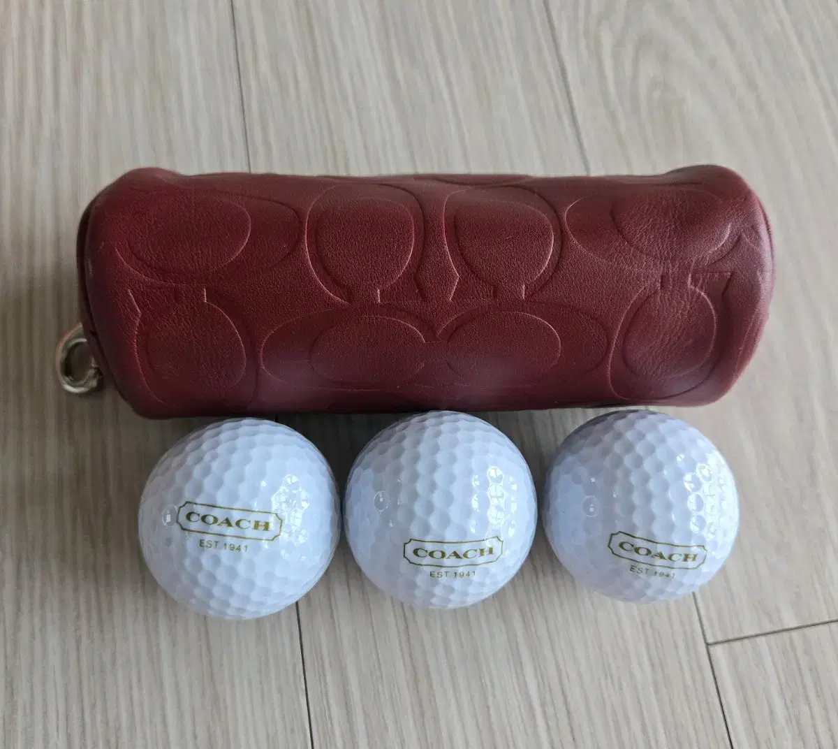 ‼️新品‼️COACH ゴルフ ボールポーチ レザー コーチレザーゴルフボールポーチ COACH 新品